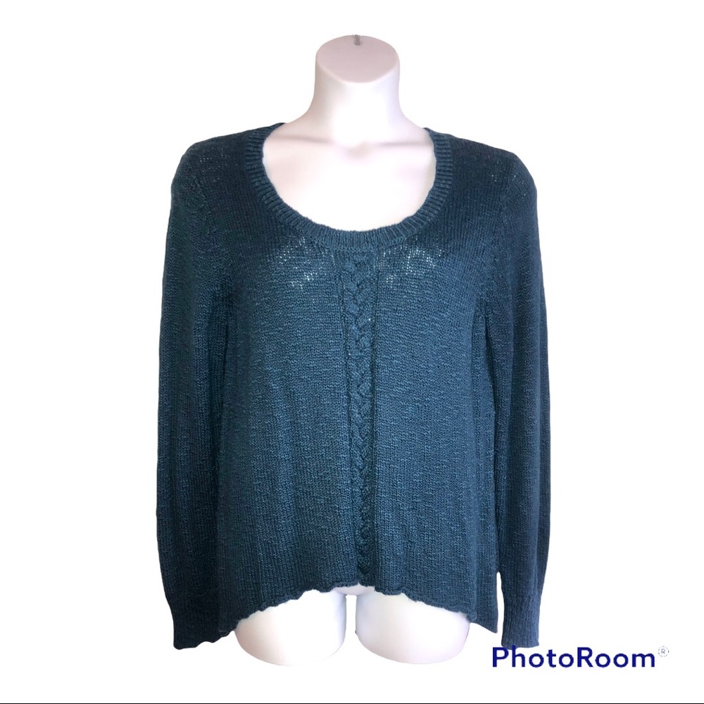 CAbi Teal Crew Neck Sweater
